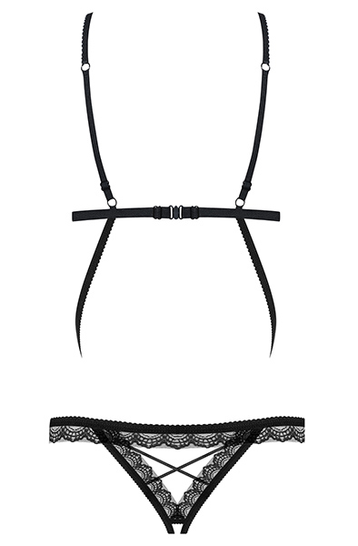 Obsessive 865-TED-1 Teddy Black - Seksualus apatinis trikotažas 4