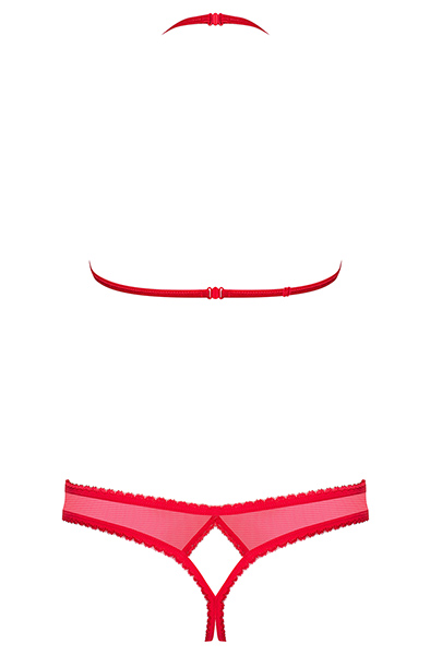Obsessive 870-SEC-3 2 pcs Set Red - Seksualus apatinis trikotažas 5