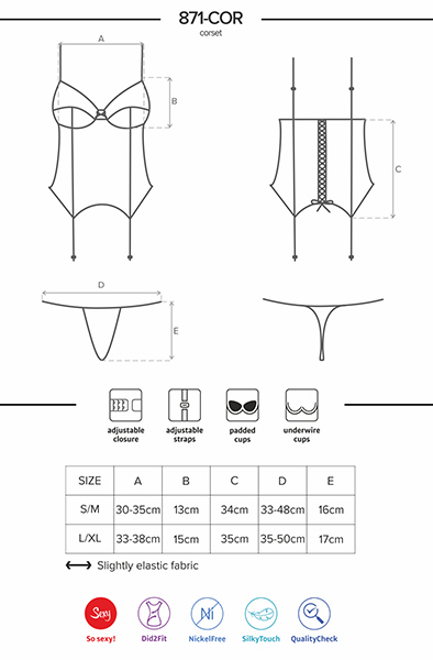 Obsessive 871-COR-2 Corset & Thong - „Corset & Thong“ 5