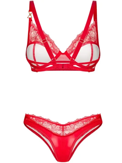 Obsessive Aliosa 2-pcs Set Red - Underklädesset 4