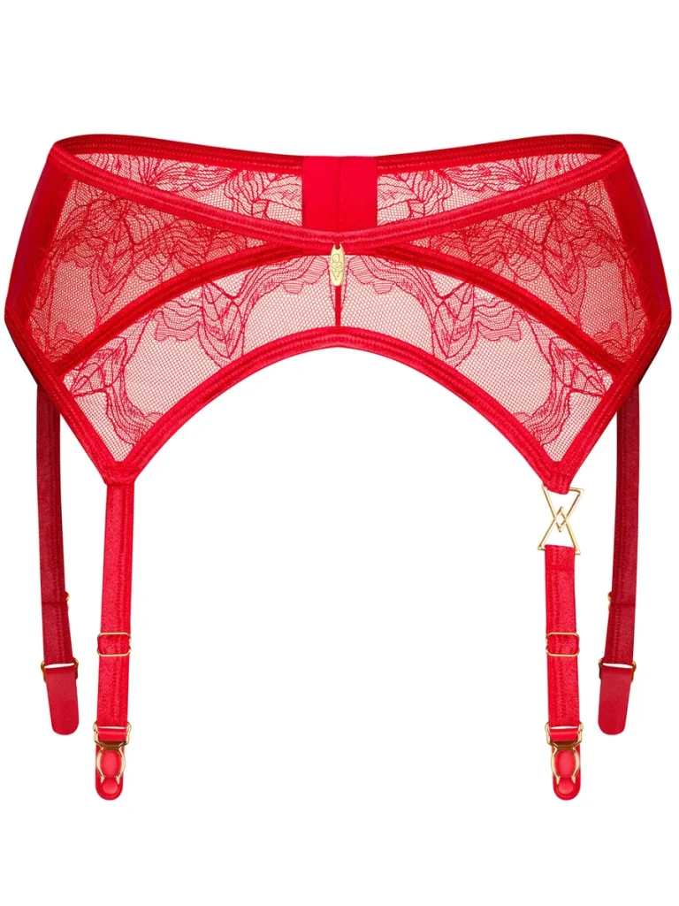 Obsessive Aliosa Garter Belt Red - Keliaraiščio diržo laikiklis 3