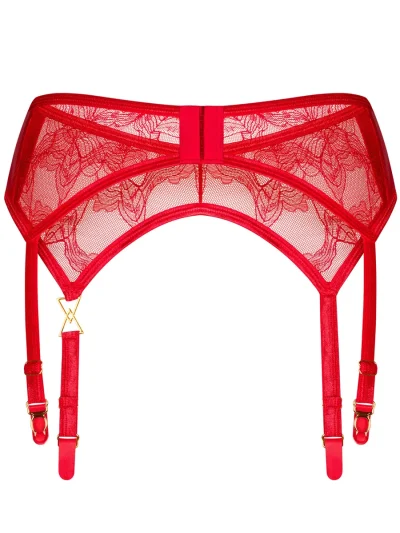 Obsessive Aliosa Garter Belt Red - Keliaraiščio diržo laikiklis 4