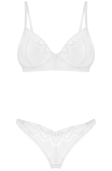 Obsessive Alissium 2-pcs Set White - Liemenėlės ir Liemenėlių rinkinys 3