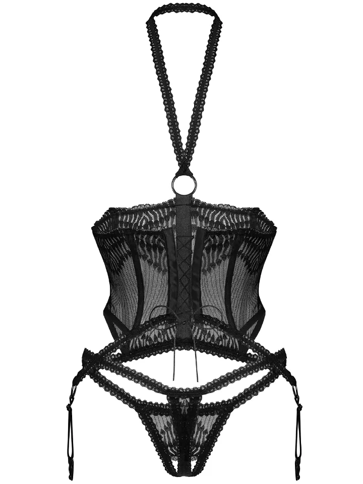 Obsessive Alliane Corset & Thong Black - „Corset & Thong“ 5