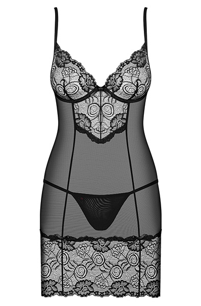 Obsessive Alluria Chemise & Thong - Seksualus apatinis trikotažas 3