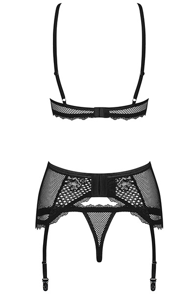 Obsessive Basitta 3-pcs Set - Seksualus apatinis trikotažas 4