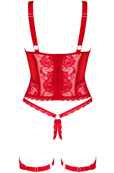 Obsessive Belovya Corset Red - „Corset & Thong“ 4
