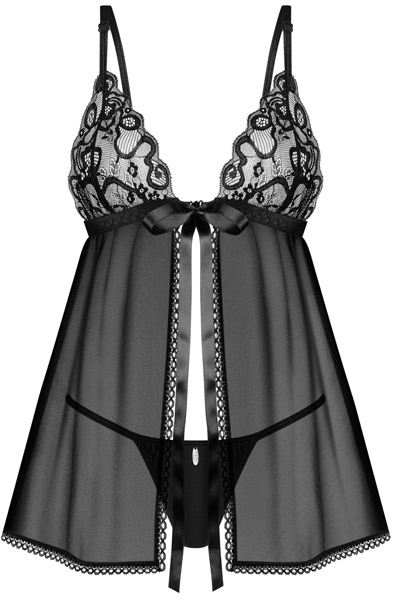 Obsessive Blomentis Babydoll & Thong - „Babydoll“ apatinis trikotažas 3