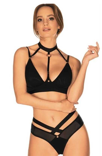 Obsessive Brasica Bra Black - Liemenėlės ir Liemenėlių rinkinys 5