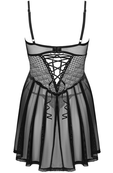 Obsessive Chemeris Babydoll & Thong - „Babydoll“ apatinis trikotažas 4