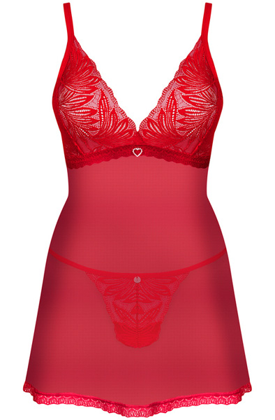 Obsessive Chilisa Babydoll & Thong - „Babydoll“ apatinis trikotažas 3