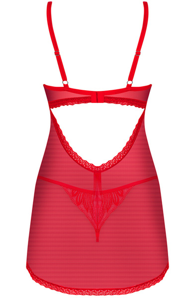Obsessive Chilisa Babydoll & Thong - „Babydoll“ apatinis trikotažas 4
