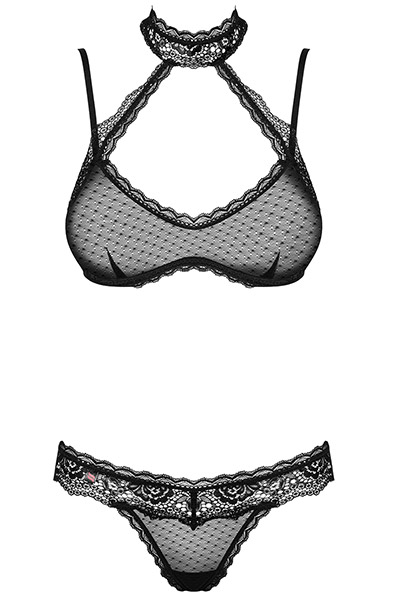 Obsessive Claudusia Set 2-pcs Black - Seksualus apatinis trikotažas 3