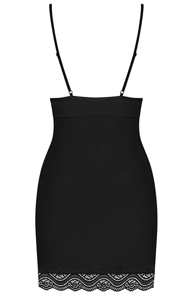 Obsessive Diyosa Chemise Black - Seksualus apatinis trikotažas 4