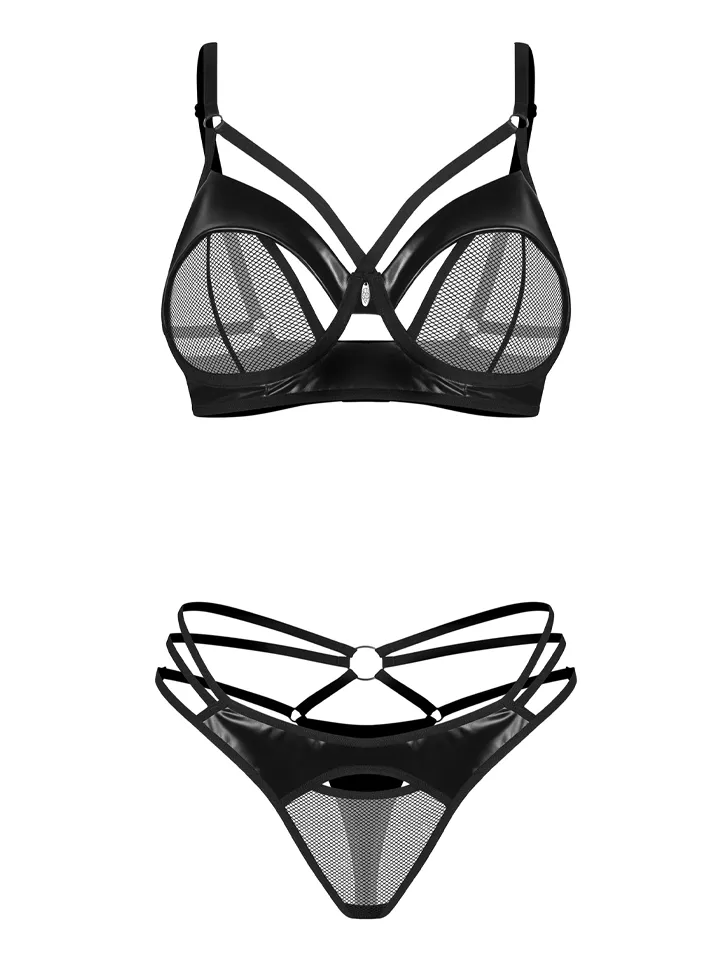 Obsessive Dominna 2-pcs Lingerie Set Black - Underklädesset 6 [full]