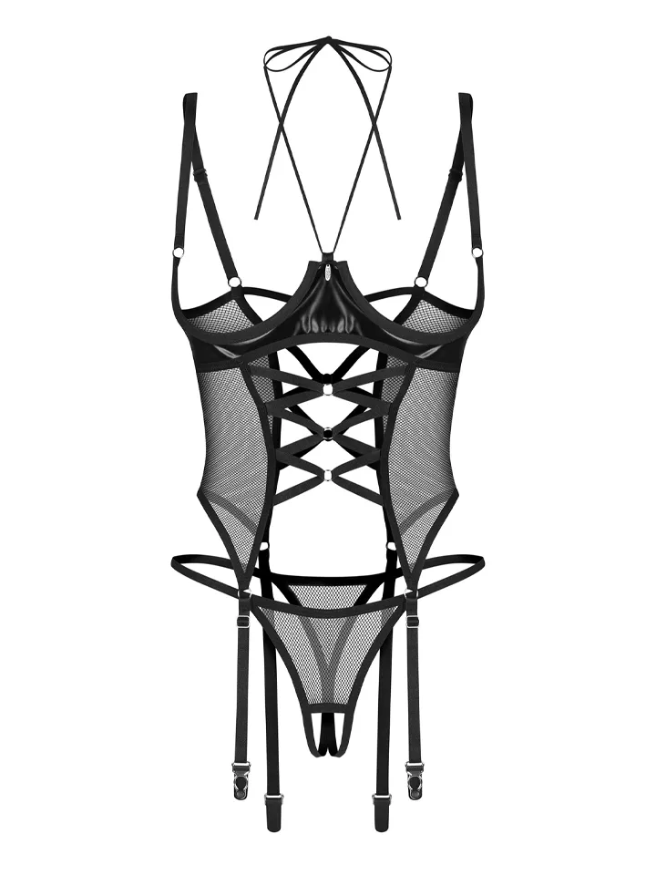 Obsessive Dominna Corset & Crotchless Thong Black - „Corset & Thong“ 5 [full]