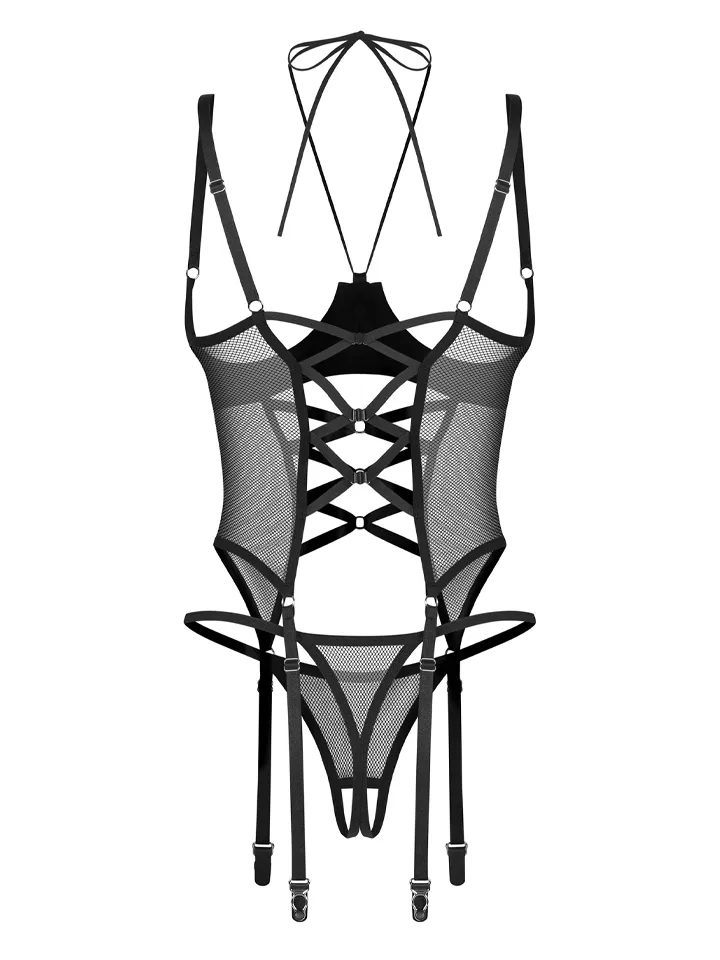 Obsessive Dominna Corset & Crotchless Thong Black - „Corset & Thong“ 6 [full]