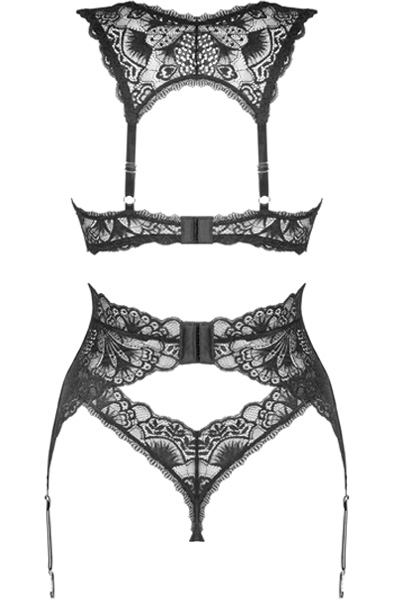 Obsessive Donna Dream 3-pcs Set - Seksualus apatinis trikotažas 4