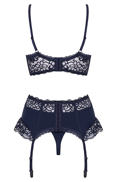 Obsessive Drimera 3 pcs Set Blue - Seksualus apatinis trikotažas 4