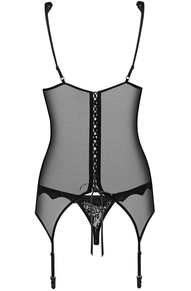Obsessive Emperita Corset & Thong - Seksualus apatinis trikotažas 5