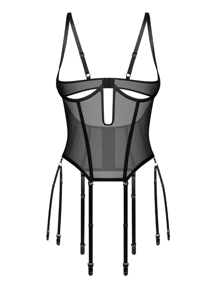 Obsessive Euphori Corset Black - Korsetas 3 [full]