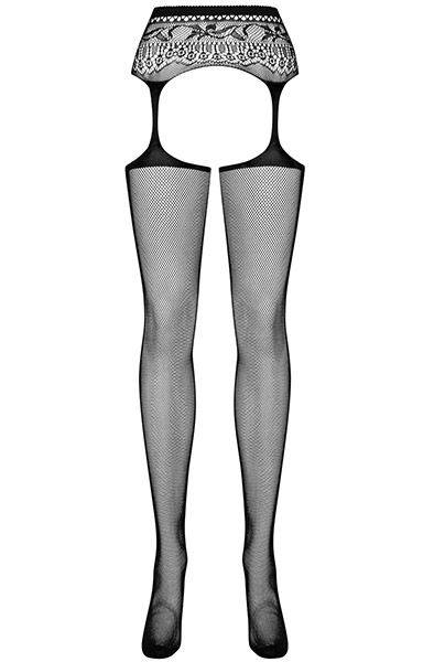 Obsessive Garter Stockings S307 Black - Kojinės 2
