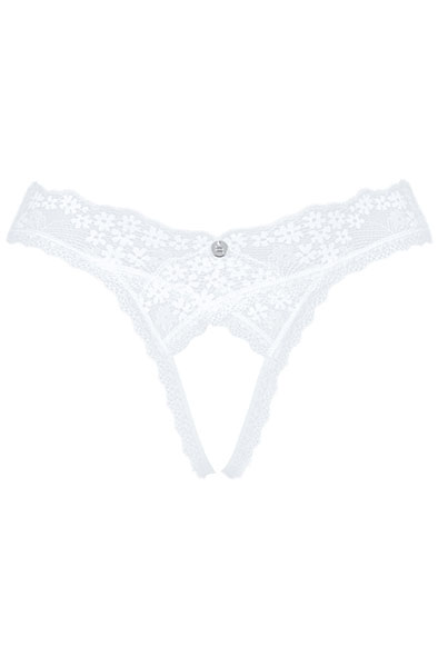 Obsessive Heavenlly Crotchless Thong - Kelnaitės su atvira virkštele 3