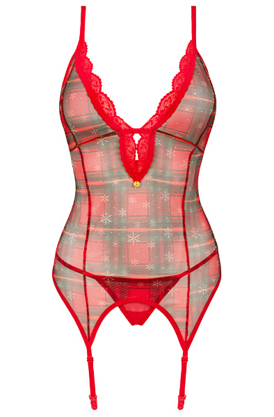 Obsessive Jollymore Corset Red - „Corset & Thong“ 3