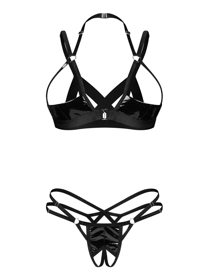 Obsessive Keira Lise 2-pcs Crotchless Set - Underklädesset 5 [full]