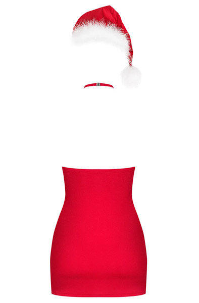 Obsessive Kissmas Chemise Red - Seksualus apatinis trikotažas 4