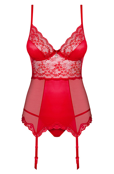 Obsessive Lovica Corset & Thong Red - „Corset & Thong“ 4