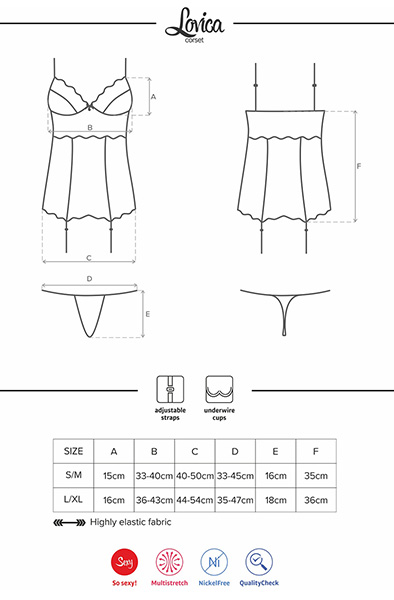 Obsessive Lovica Corset & Thong Red - „Corset & Thong“ 6