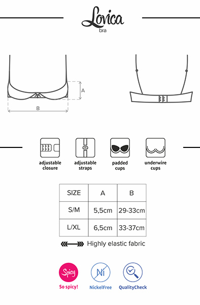 Obsessive Lovica Half-bra Red - Pusė bra 3