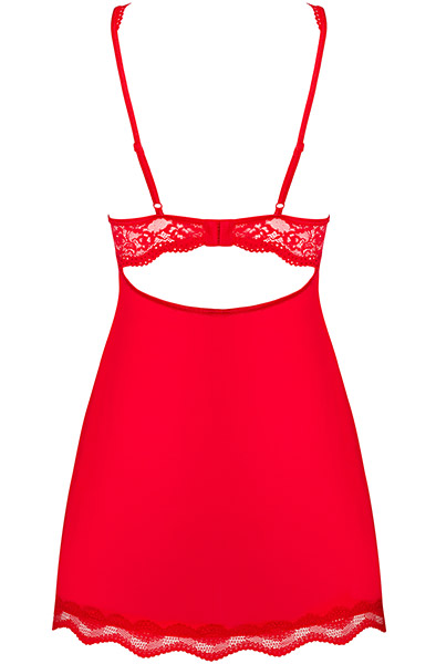 Obsessive Luvae Babydoll & Thong Red - „Babydoll“ apatinis trikotažas 4