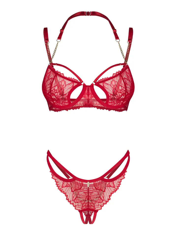 Obsessive Matildea 2-pcs Crotchless Set - Underklädesset 3 [full]