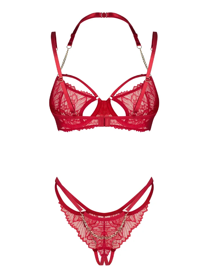 Obsessive Matildea 2-pcs Crotchless Set - Underklädesset 4 [full]