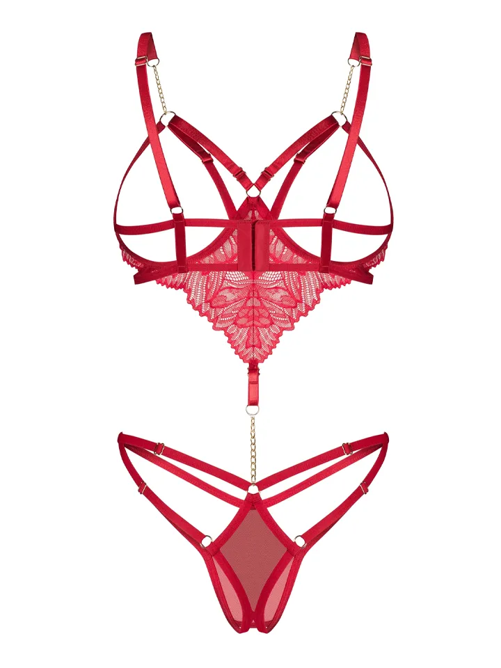 Obsessive Matildea Crotchless Teddy Red - Meškiukas 4 [full]