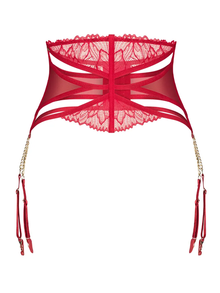Obsessive Matildea Garter Belt Red - Keliaraiščio diržo laikiklis 3 [full]