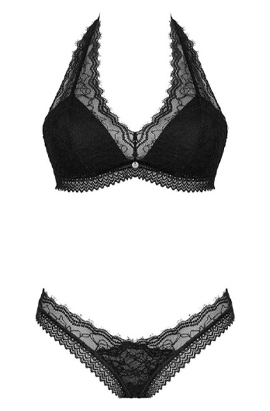 Obsessive Medilla 2-pcs Set Black - Liemenėlės ir Liemenėlių rinkinys 3