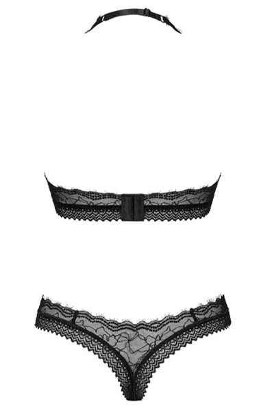 Obsessive Medilla 2-pcs Set Black - Liemenėlės ir Liemenėlių rinkinys 4