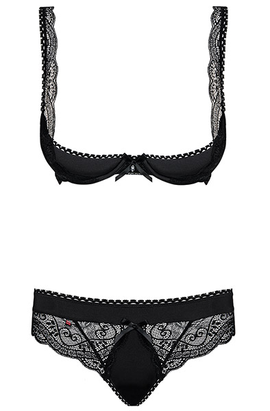 Obsessive Miamor 2 pcs Set Black - Seksualus apatinis trikotažas 3
