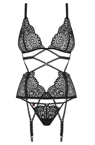 Obsessive Mixty Corset & Thong - Seksualus apatinis trikotažas 3