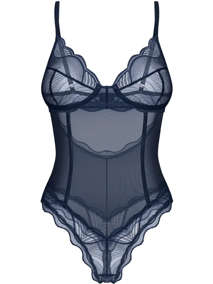 Obsessive Nightly Blue Crotchless Teddy - Meškiukas 3
