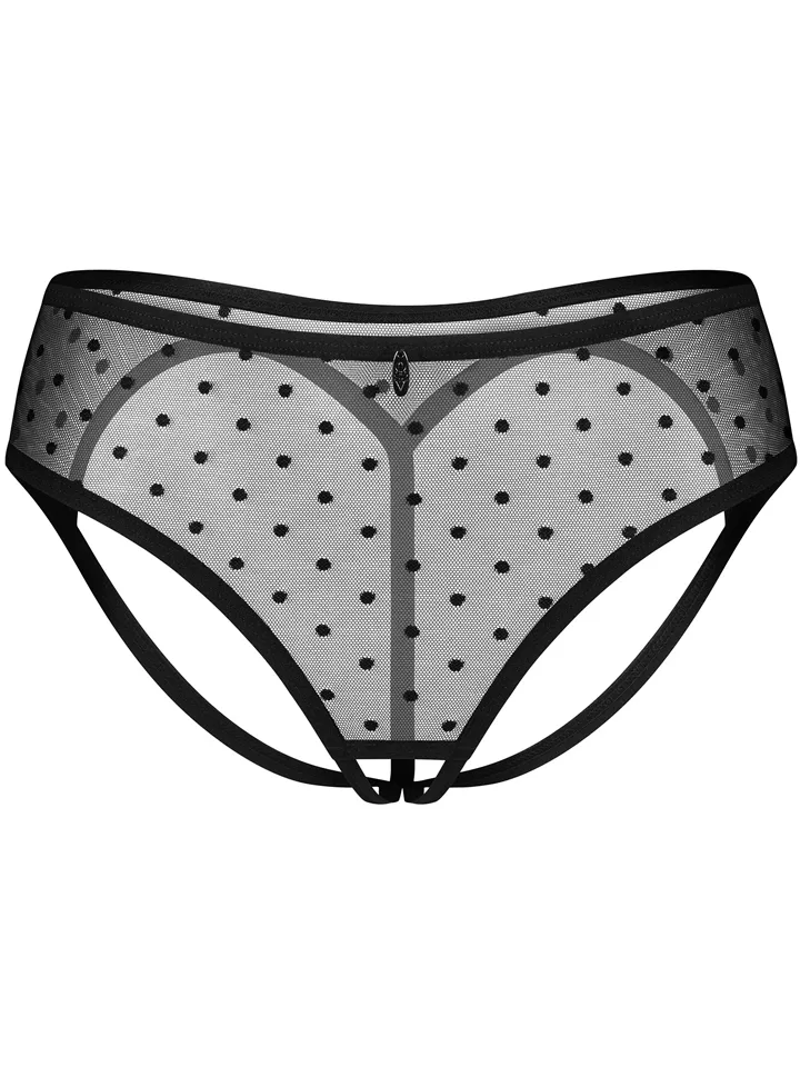 Obsessive Nuites Crotchless Panties - Kelnaitės su atvira virkštele 2