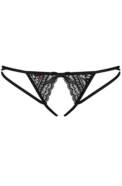 Obsessive Picantina Crotchless Thong - Nėrinių kelnaitės 3
