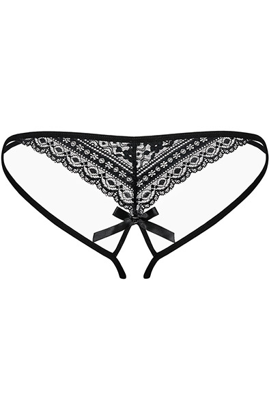 Obsessive Picantina Crotchless Thong - Nėrinių kelnaitės 4