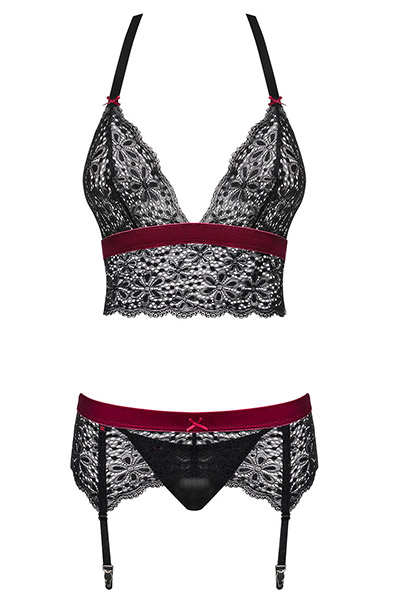 Obsessive Rossita Set 3-pcs - Seksualus apatinis trikotažas 3