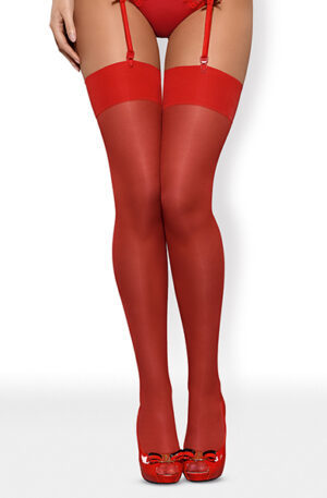 Obsessive S800 Stockings Red - Nebuvaučiai 1