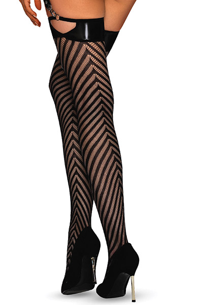 Obsessive S818 Stockings Black - Nebuvaučiai 3