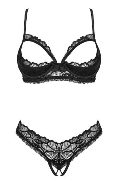 Obsessive Serafia 2-pcs Cupless Set - Liemenėlės ir Liemenėlių rinkinys 3